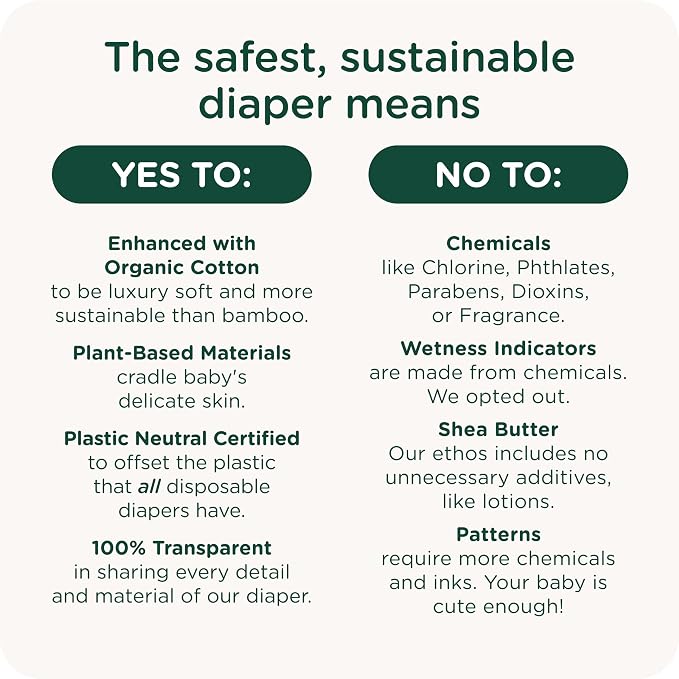 HealthyBaby Our Diapers | EWG Verified Safe & Plant-Based Diapers | Leak - Image 4