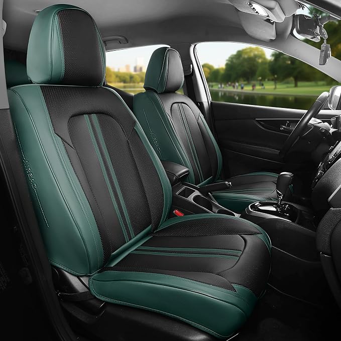 FREESOO Front Seats 2PCS Leather Car Seat Covers, Ultra Breathable Waterproof by FREESOO