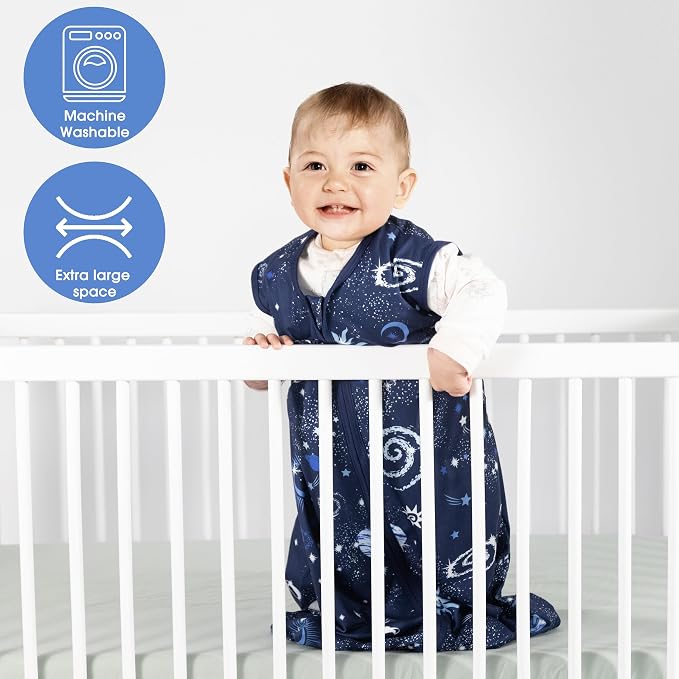 Baby Sleep Sack 0-6 Months Baby Wearable Blanket 100% Rayon Cotton 2-Way Zipper - Image 4
