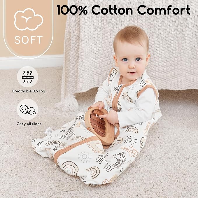 Yoofoss Baby Sleep Sack 18-24 Months 0.5 Tog Wearable Blanket - Image 2