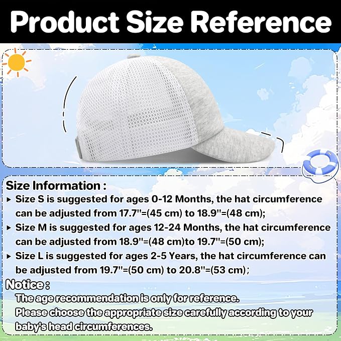 qikqik Baby Baseball Cap Toddler Baseball Hat - Image 6