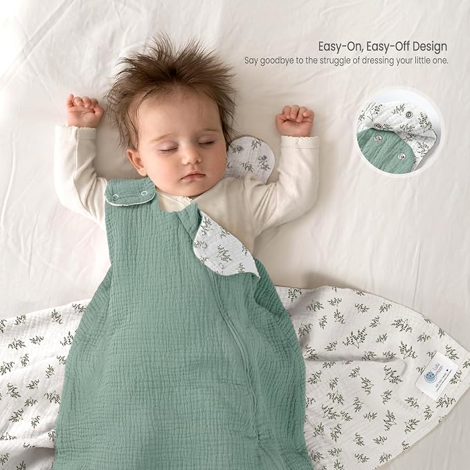 lulumoon Sleep Sack Muslin for Baby: Cotton Wearable Blanket for 9-15 Months - Image 2
