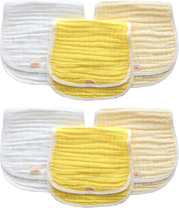 MUKIN Baby Muslin Burp Cloth Set of 6, Ultra Soft Absorbent Thick Cotton - Image 9