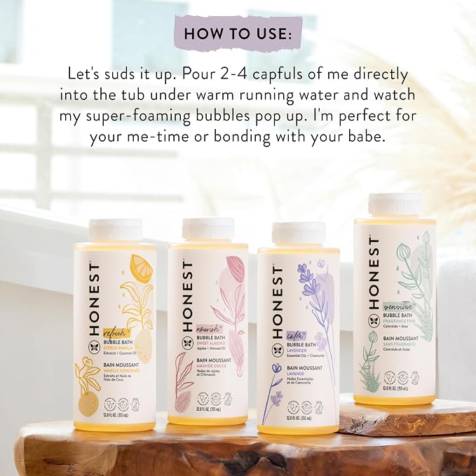 The Honest Company Foaming Bubble Bath, Gentle Tear-Free Hypoallergenic Baby - Image 6