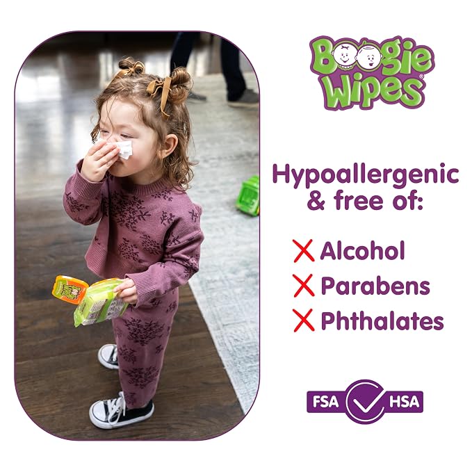 Saline Nose Wipes by Boogie, for Baby & Kids, Hand & Body, Made - Image 3