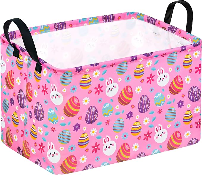 Easter Gift Basket Eggs Storage Basket Kids Toys Storage Basket Organizer Box by Unknown