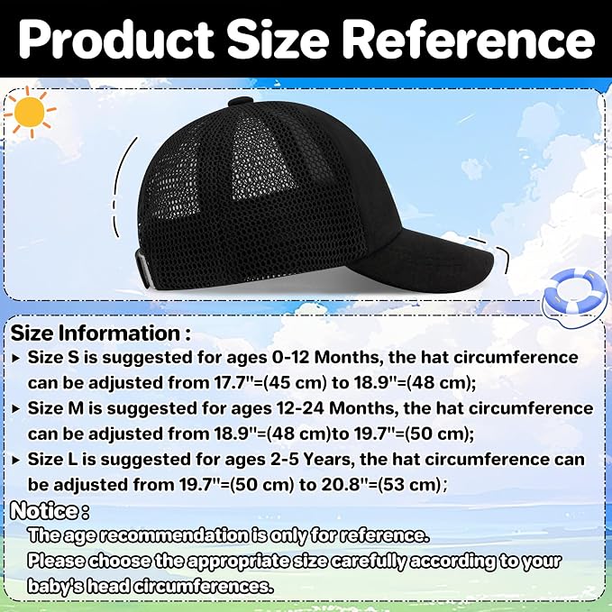 qikqik Baby Baseball Cap Toddler Baseball Hat - Image 6