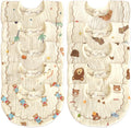 Baby Bibs Muslin Bibs for Baby Girl Boy for Drooling and Teething 10 Pack by DOSMINE