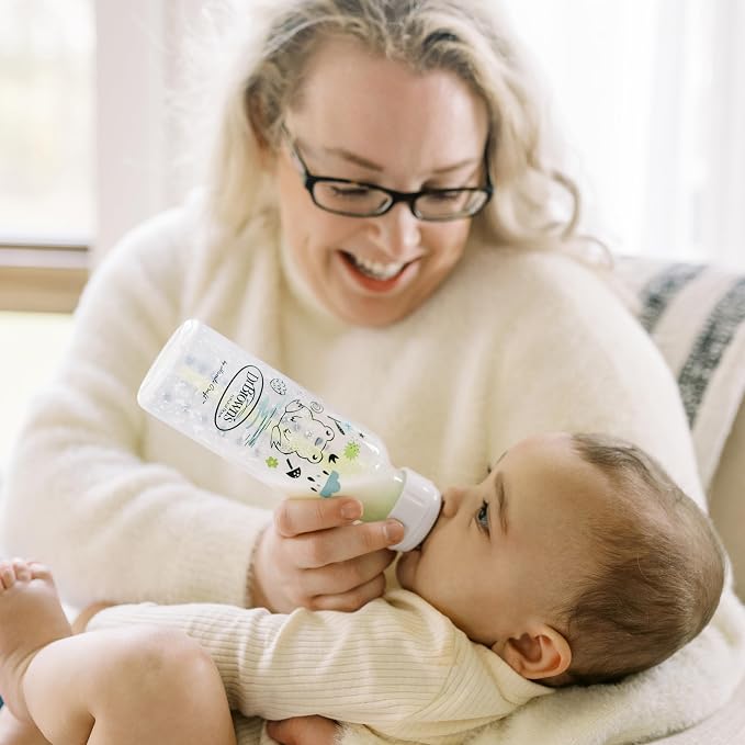 Dr. Brown's Natural Flow Anti-Colic Options+ Narrow Baby Bottle, Pig & Frog - Image 9