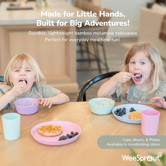 WeeSprout Bamboo Kids Bowls - Image 5