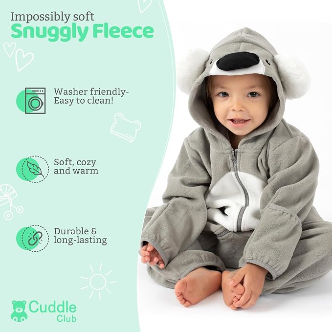 Cuddle Club Fleece Baby Bunting Bodysuit - Image 2