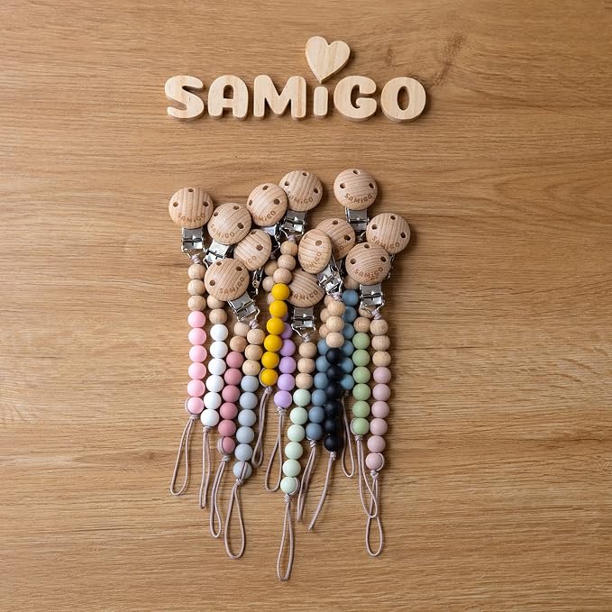 SAMiGO Pacifier Clips Holders Silicone Paci Binky Clips - Image 4