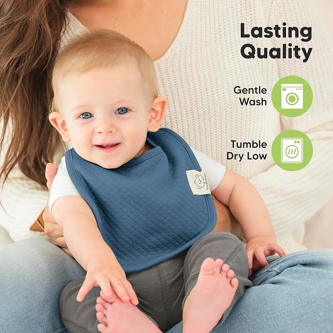 8-Pack Organic Baby Bibs for Girls, Boys - Image 8