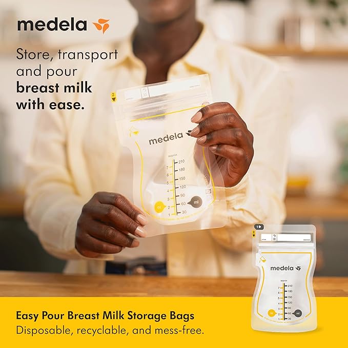 Medela Easy Pour Breastmilk Storage Bags | 50 Count 210ml | Disposable - Image 2
