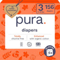 Pura Hypoallergenic Diapers, Size 3 Monthly Pack, Suitable by MyPura