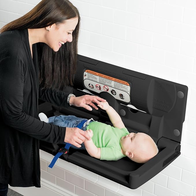 Foundations Classic Horizontal Baby Changing Station w/EZ Mount Backer Plate - Image 6