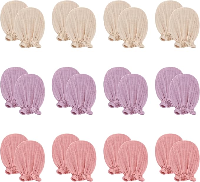 Pro Goleem Muslin Baby Mittens for Newborn, 100% Cotton No Scratch Soft by ProGoleem