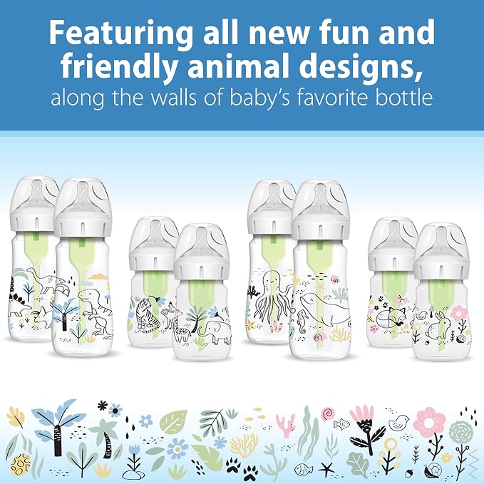 Dr. Brown's Natural Flow® Anti-Colic Options+™ Wide-Neck Baby Bottle Designer - Image 5