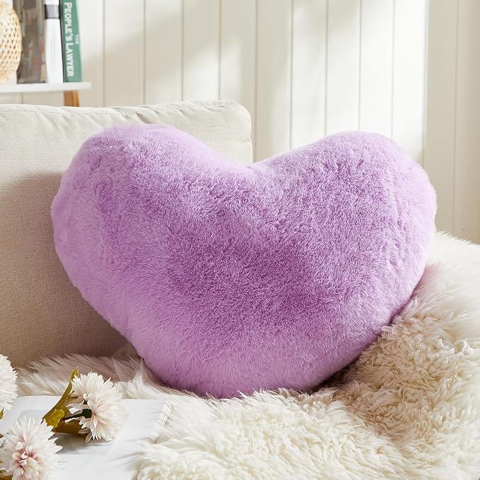 EastTree Heart Shaped Pillow, Women Girls Living Room Decor Gift 15x18 Inch by EastTreeHomeGuide