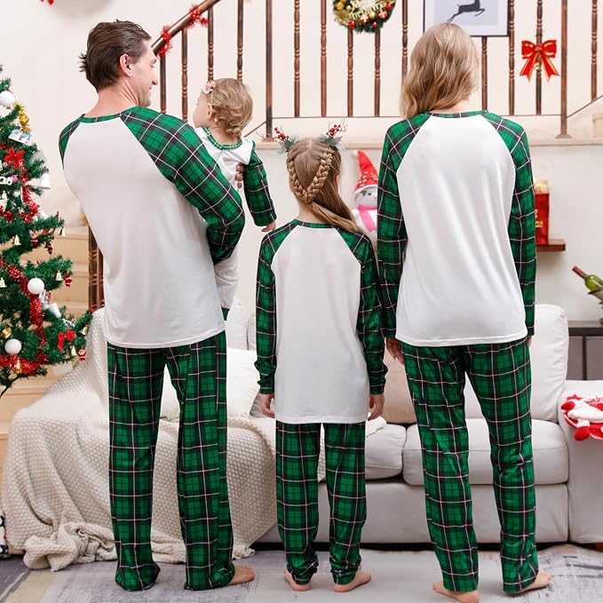 Awoscut Christmas Family Matching Pajamas Christmas Pjs Holiday Nightwear - Image 2