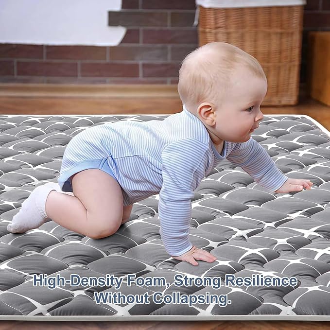 Baby Play Mat - 79" X 63", Premium Thicker Foam One-Piece Crawling Mat - Image 4