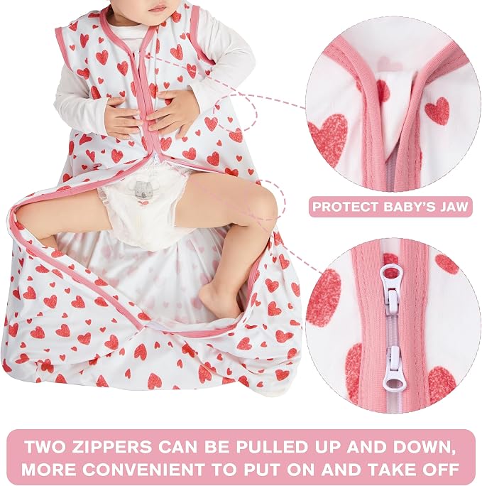 3 Pack Baby Sleep Sack 12-18 Months 100% Rayon Cotton Baby Sleeping Bag 2-Way - Image 4