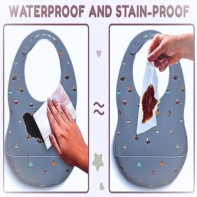 BPA-Free Silicone Baby Bibs - Image 2