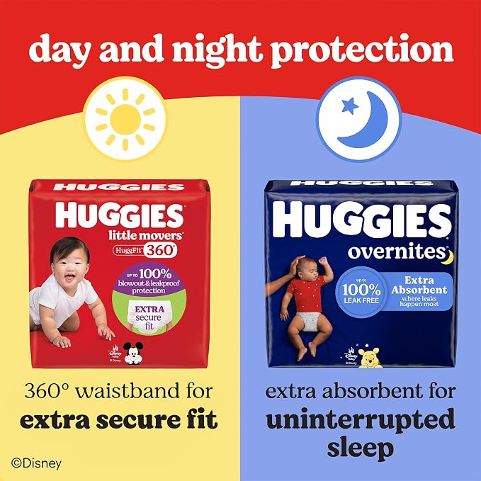 Huggies Size 4 Baby Diapers, Little Movers HuggFit 360° Baby Diapers - Image 12