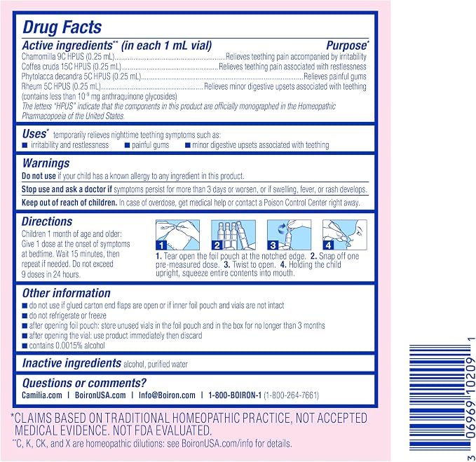 Boiron Camilia Bedtime Liquid Doses - Image 6