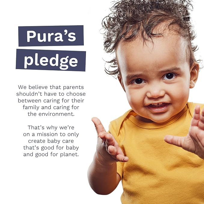 Pura Flushable Toddler Wipes 10 x 60 Wipes, 100% Plastic Free, 99% Water - Image 6