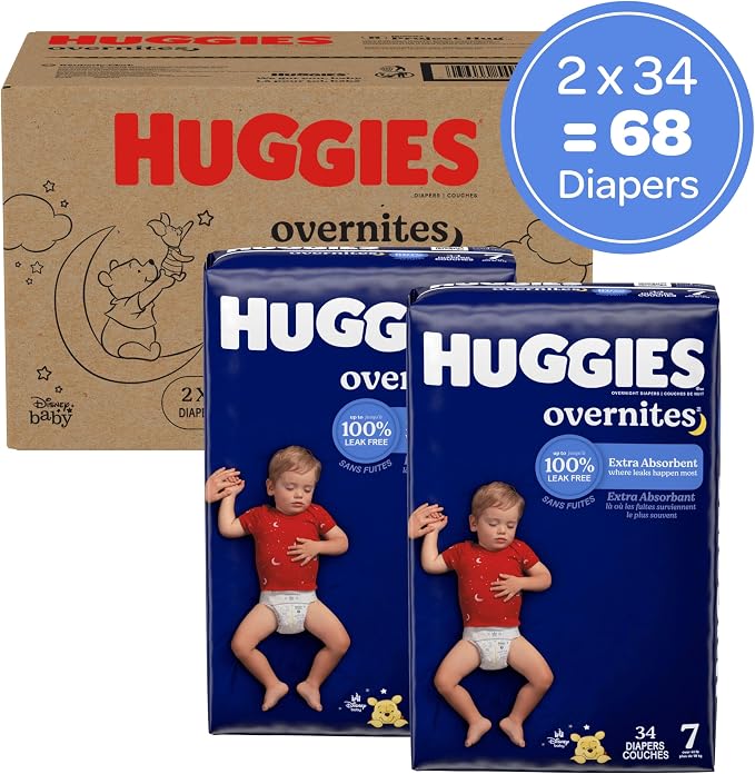 Huggies Size 7 Overnites Baby Diapers: Overnight Diapers, Size 7, 68 Ct - Image 2