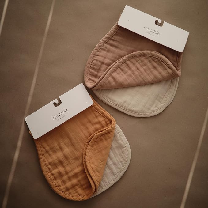 mushie Muslin Baby Burp Cloths | 100% Organic Cotton - Image 4