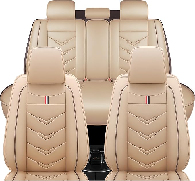 Leather Car Seat Covers Fit for LR Range Rover 2022-2025, 5 Seater Waterproof by TENDER+GLOW