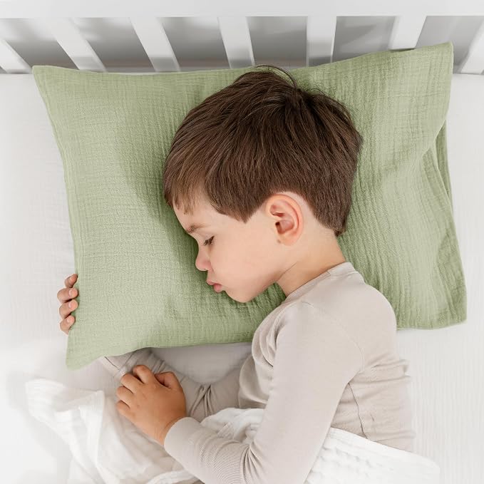 Comfy Cubs Toddler Pillow with Muslin Pillowcase, 13 x 18 in, 2 Pack - Image 2