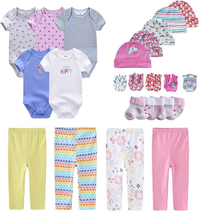 Newborn Layette Gift Set Bodysuits Pants by MAMIMAKA
