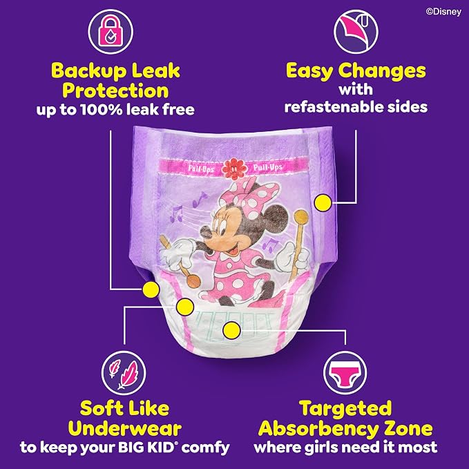 Pull-Ups Girls' Potty Training Pants, Size 5T-6T Training Underwear - Image 4