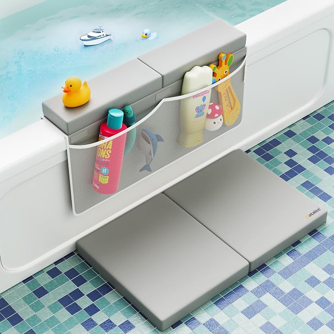 Premium Bath Kneeler, Baby Bath Kneeler and Elbow Rest Pad Set, Kneeling Pad by BATALEEMadeParentingEasy