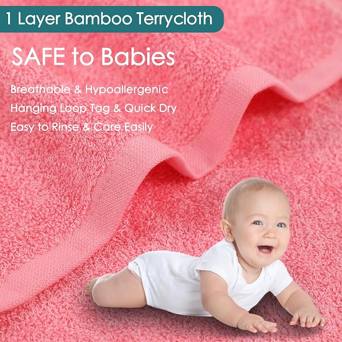 Baby Washcloths 12 Pack, 10x10 inch Heavenly Soft Wash Cloth - Image 2