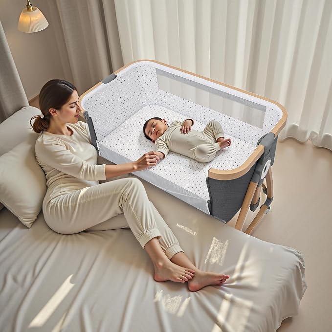 Baby Bassinet Bedside Sleeper CPSC Certified 3-in-1 Portable Crib - Image 3