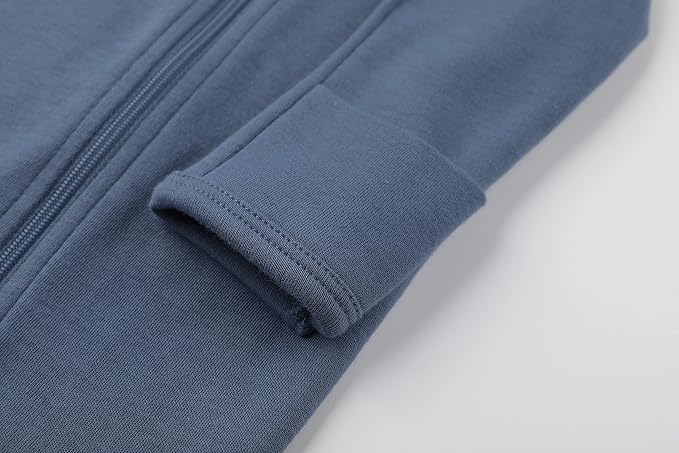 O2 BABY Baby Boys Girls Organic Cotton Zip-Front Sleeper Pajamas, Footed Sleep - Image 5
