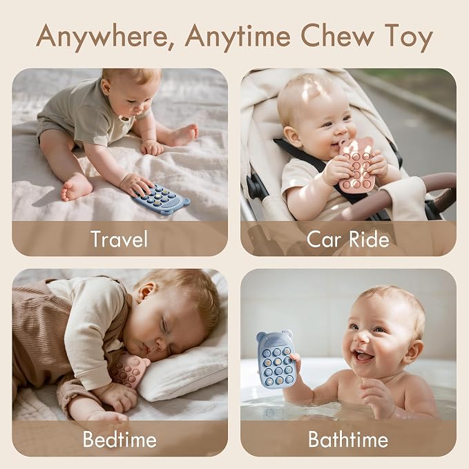 Moonkie Silicone Press Phone Teething Toy - Image 5