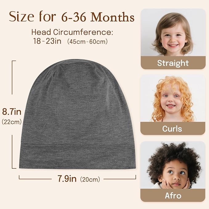 OLESILK Silk Toddler Bonnet 6-36 Months: 100% Mulberry Silk & Modal, Anti-Frizz - Image 3