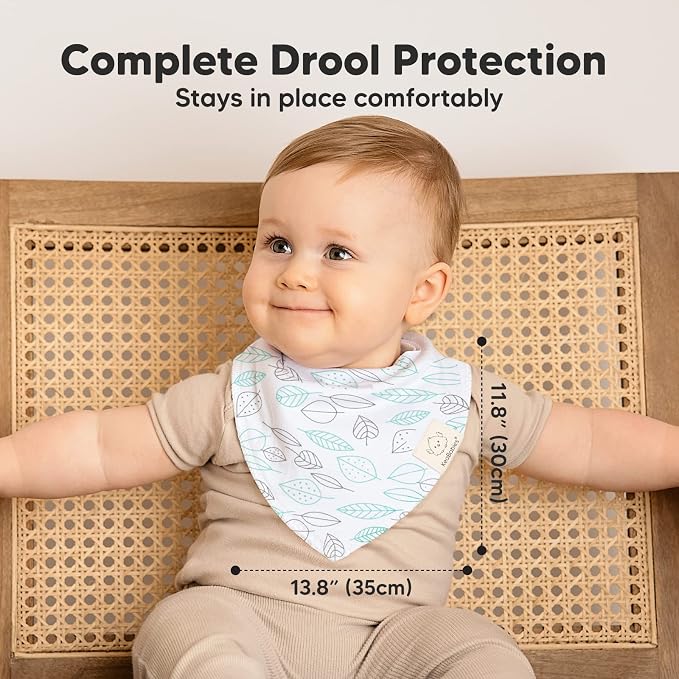 8-Pack Organic Baby Bandana Bibs - Image 5