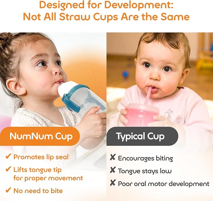 NumNum Baby Straw Cup, Weighted Straw Cup, Spill Proof Sippy Cups - Image 4