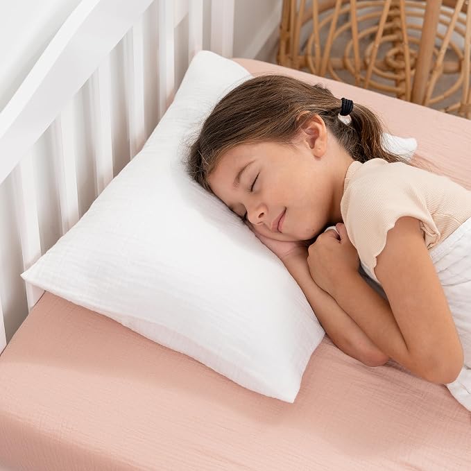 Comfy Cubs Toddler Pillow with Muslin Pillowcase, 13 x 18 in - Image 2
