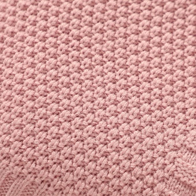 Neiwech Baby Blanket Knit Cozy Soft Lightweight Crib Stroller Nursery Receiving - Image 7