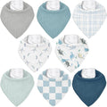 Muslin Baby Bibs 8 Pack, Baby Bandana Drool Bib by CivaruaKids
