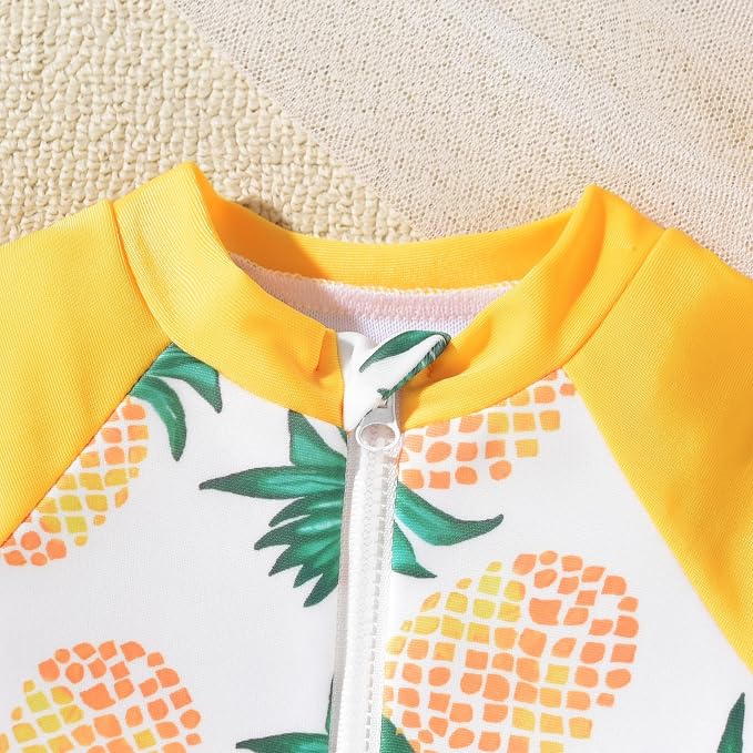 Aalizzwell Baby Girls Long Sleeve One Piece Swimsuit - Image 4