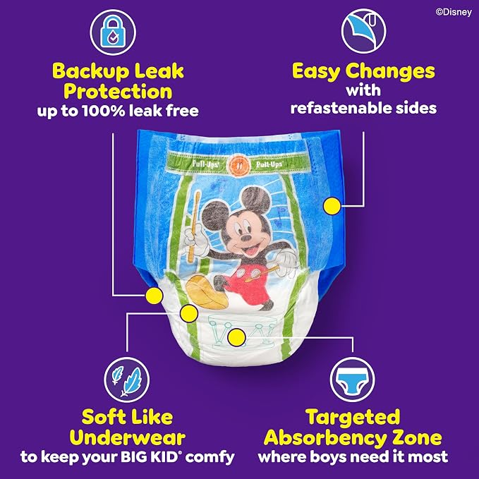 Pull-Ups Boys' Potty Training Pants, Size 2T-3T Training Underwear - Image 3