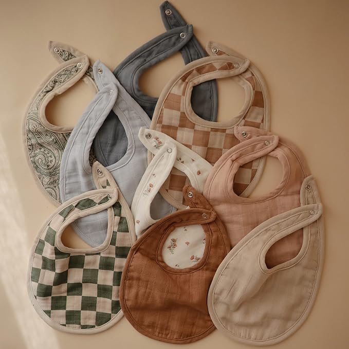 mushie Muslin Baby Bib | Soft Cotton - Image 8